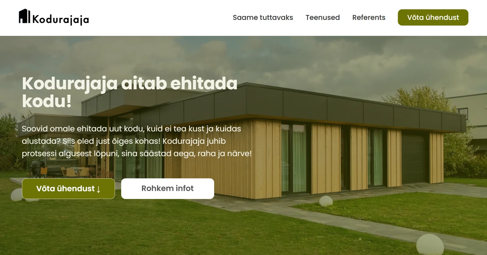 Preview of the Kodurajaja home-building website
